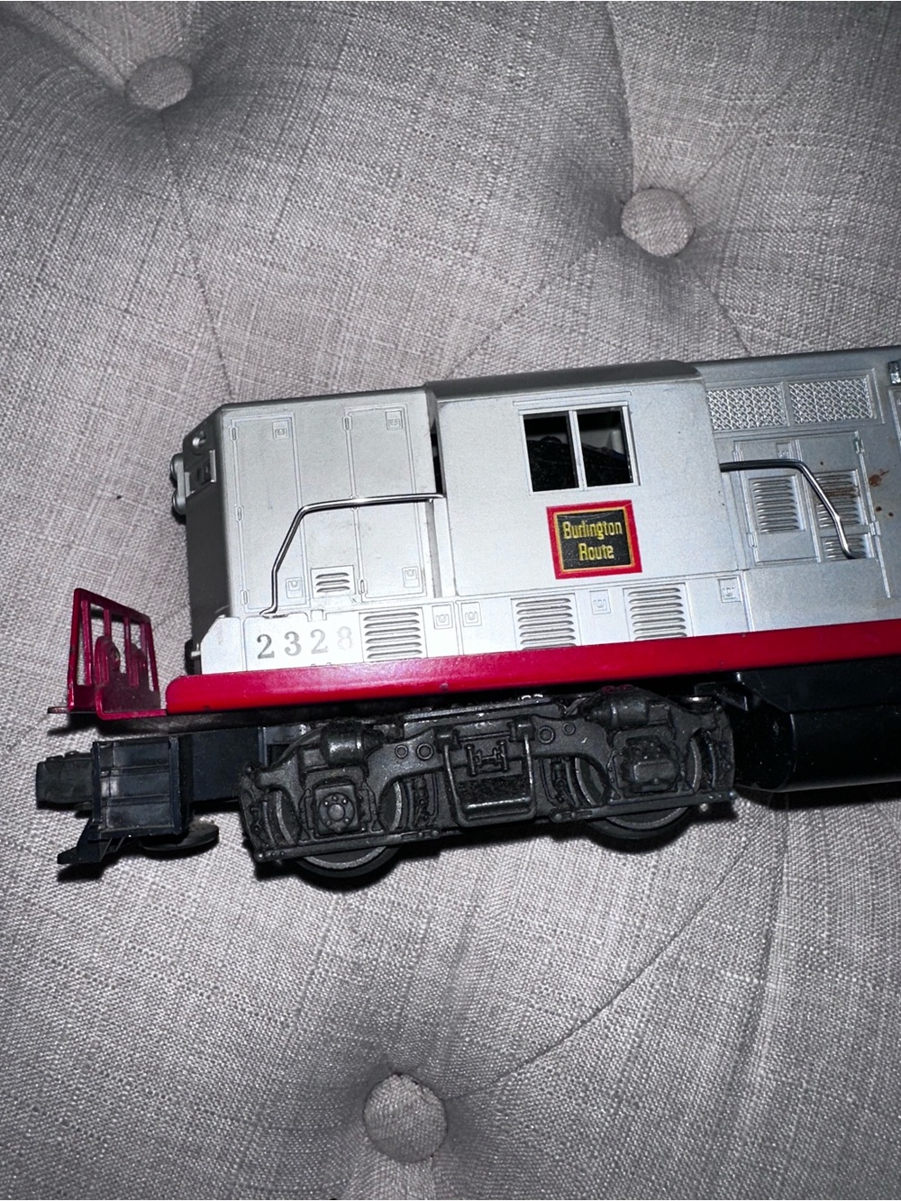 Silver and Red Toy Locomotive - Kids Train Engine